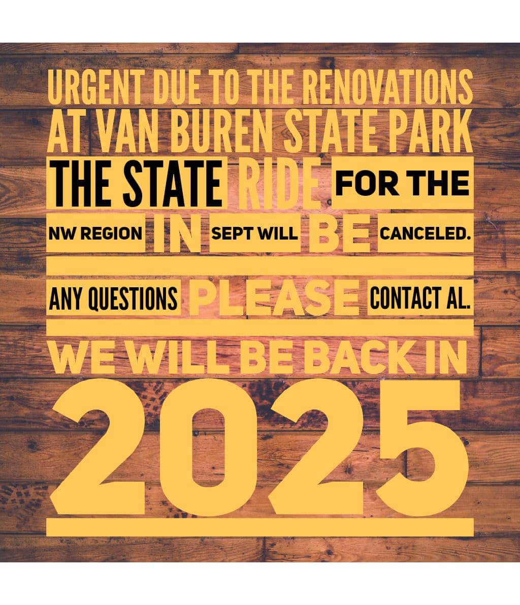 2024 NW Regional State Ride Cancelled